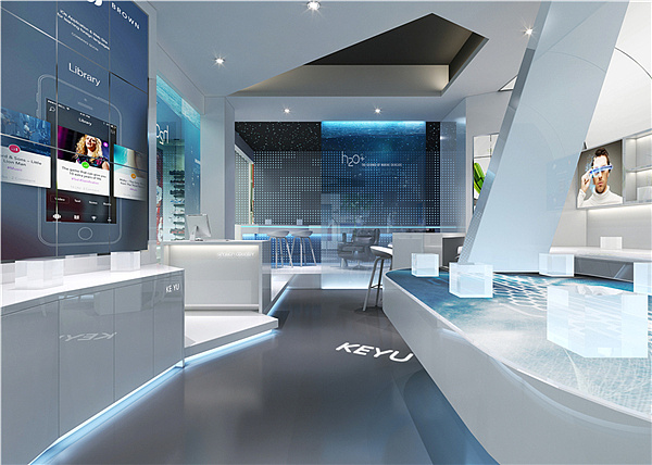 珠海科宇數(shù)碼店裝修設計 科技感與用戶體驗的完美融合